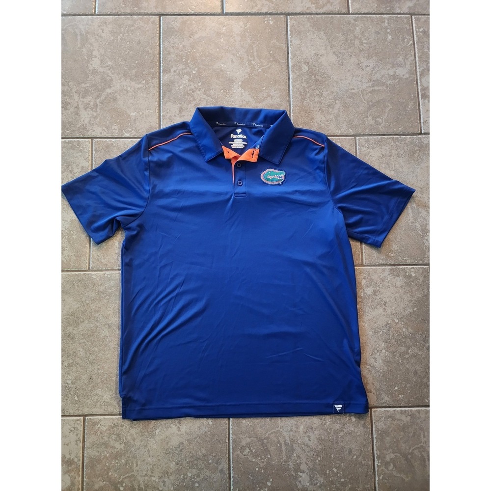 Fanatics Florida Gators Polo Shirt Mens XL Blue‎ NCAA Short Sleeve Athletic